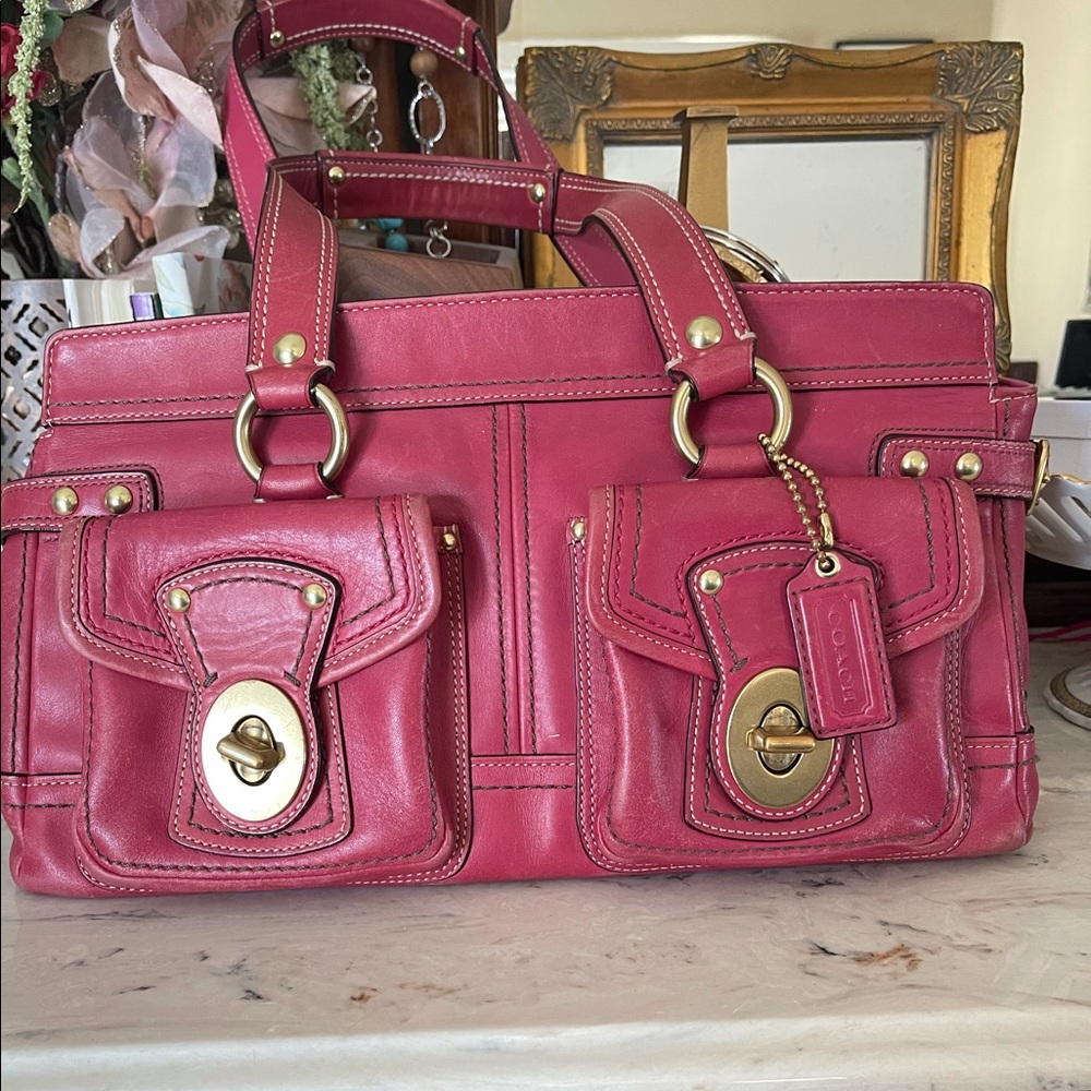 Coach Legacy double turn lock satchel *Super Rare*